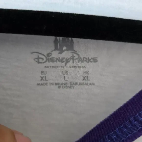 Disney Parks Disneyland Resort Glitter Baseball Tee size Large Mickey Minnie - Picture 3 of 7